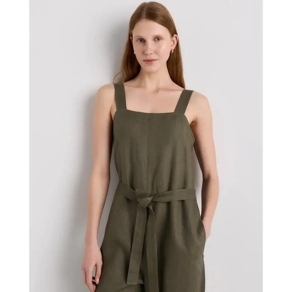 Quince 100% European Linen Square Neck Size S